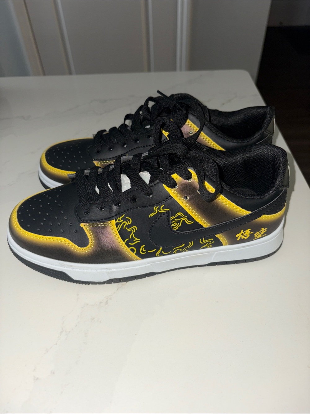 Black & Yellow nike dunk low
